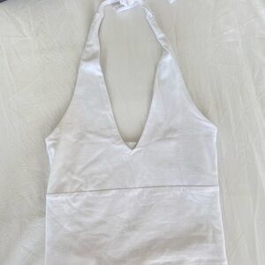 Hollister White Halter Top
